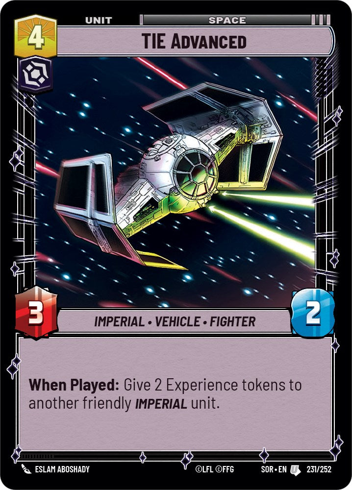 TIE Advanced (231/252) [Spark of Rebellion] | Fandemonia Ltd