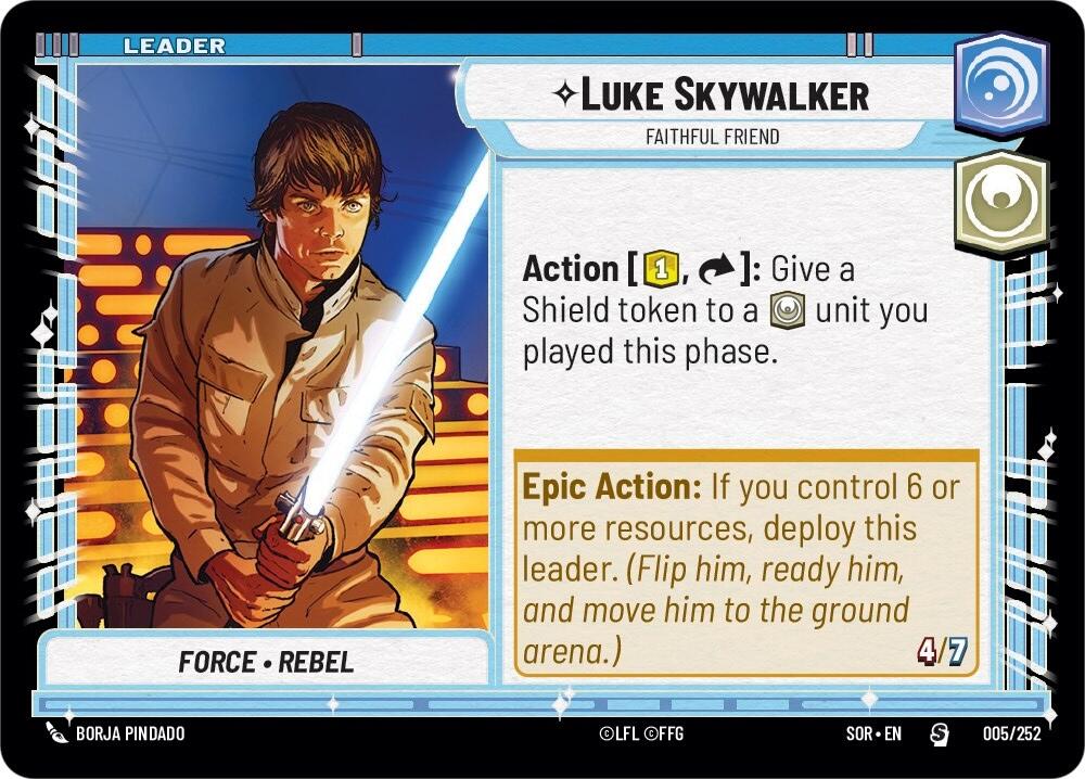 Luke Skywalker - Faithful Friend (005/252) [Spark of Rebellion] | Fandemonia Ltd
