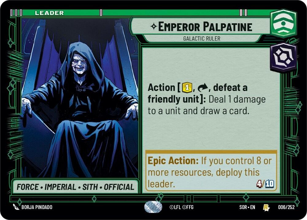 Emperor Palpatine - Galactic Ruler (006/252) [Spark of Rebellion] | Fandemonia Ltd