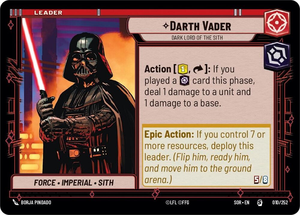 Darth Vader - Dark Lord of the Sith (010/252) [Spark of Rebellion] | Fandemonia Ltd