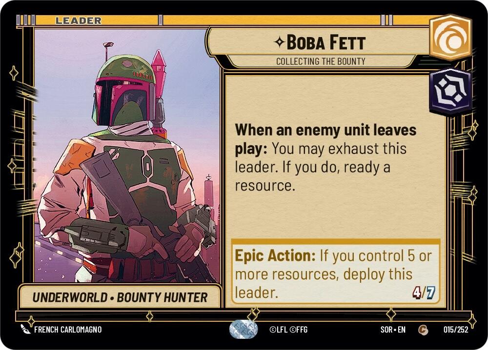 Boba Fett - Collecting the Bounty (015/252) [Spark of Rebellion] | Fandemonia Ltd