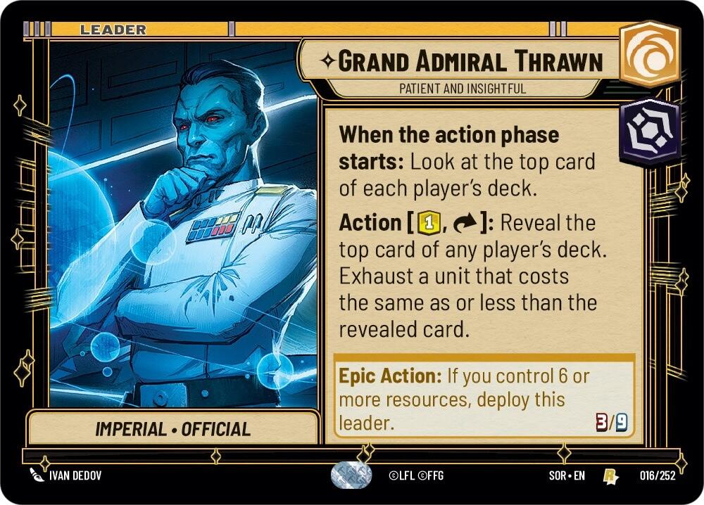 Grand Admiral Thrawn - Patient and Insightful (016/252) [Spark of Rebellion] | Fandemonia Ltd
