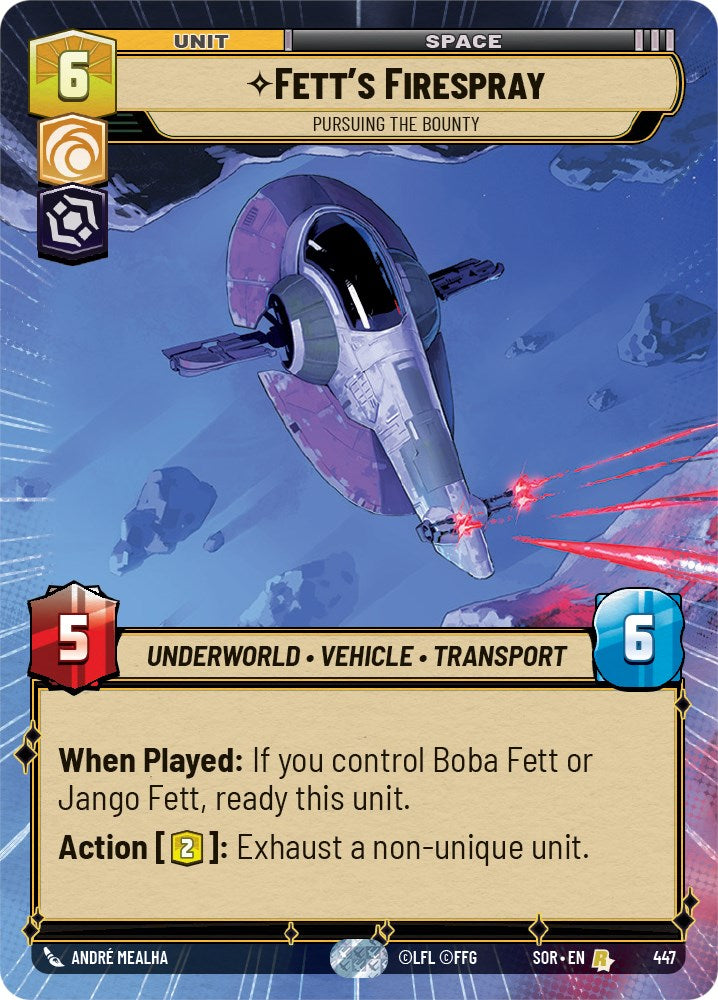 Fett's Firespray - Pursuing the Bounty (Hyperspace) (447) [Spark of Rebellion] | Fandemonia Ltd