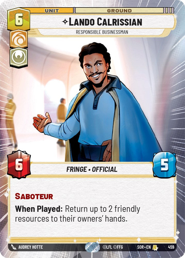 Lando Calrissian - Responsible Businessman (Hyperspace) (459) [Spark of Rebellion] | Fandemonia Ltd