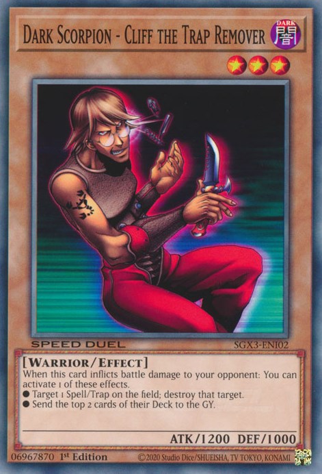 Dark Scorpion - Cliff the Trap Remover [SGX3-ENI02] Common | Fandemonia Ltd
