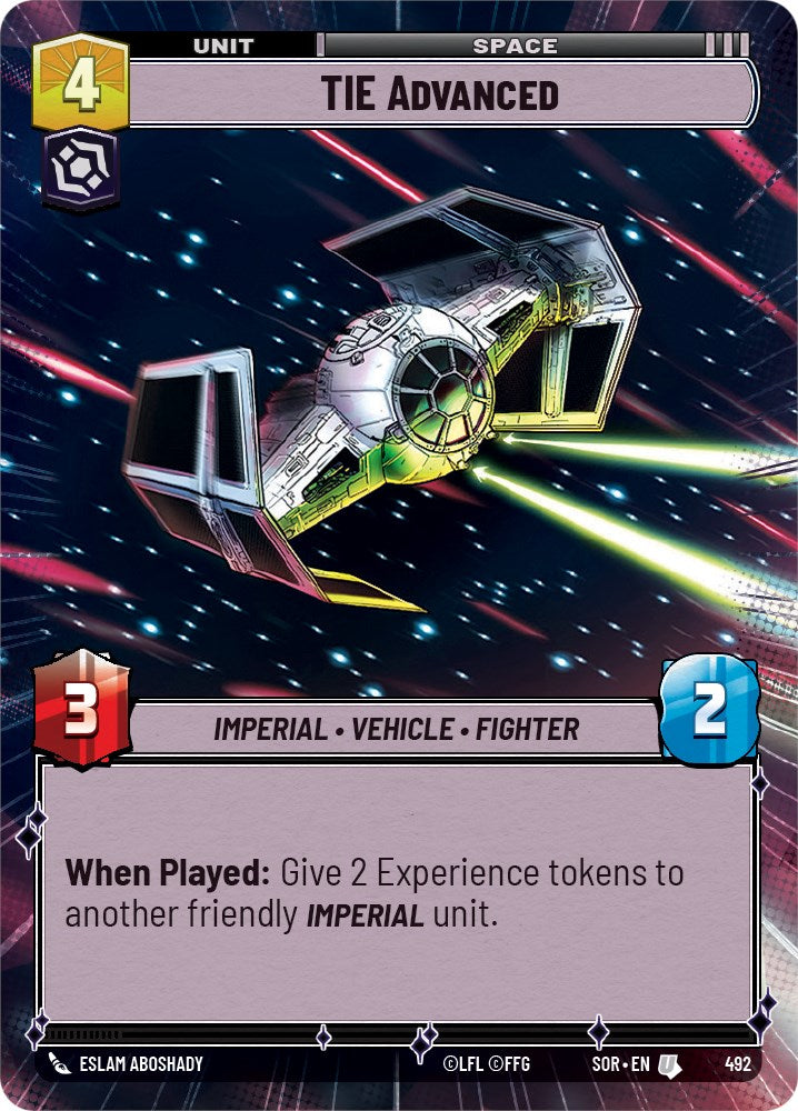 TIE Advanced (Hyperspace) (492) [Spark of Rebellion] | Fandemonia Ltd