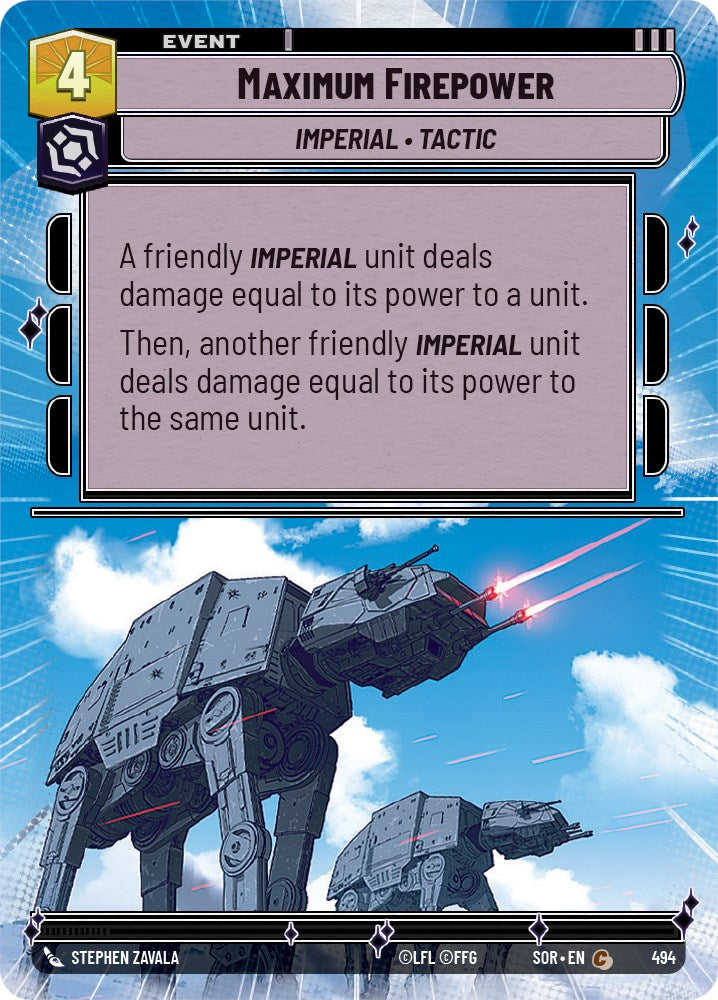 Maximum Firepower (Hyperspace) (494) [Spark of Rebellion] | Fandemonia Ltd