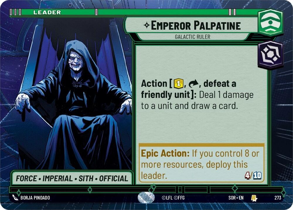 Emperor Palpatine - Galactic Ruler (Hyperspace) (273) [Spark of Rebellion] | Fandemonia Ltd