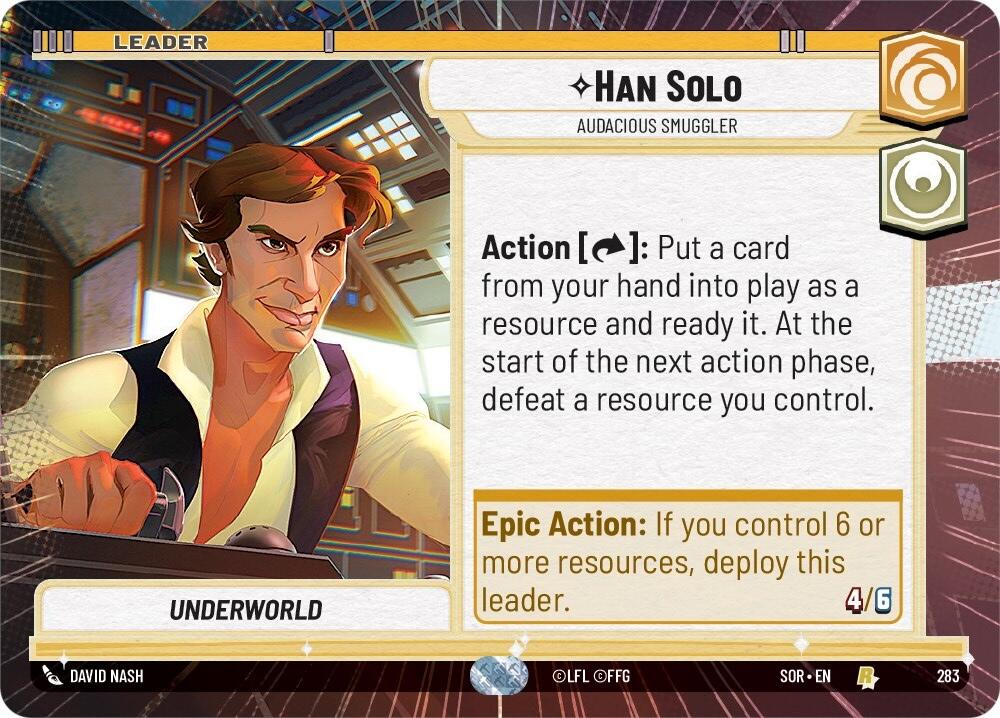 Han Solo - Audacious Smuggler (Hyperspace) (283) [Spark of Rebellion] | Fandemonia Ltd
