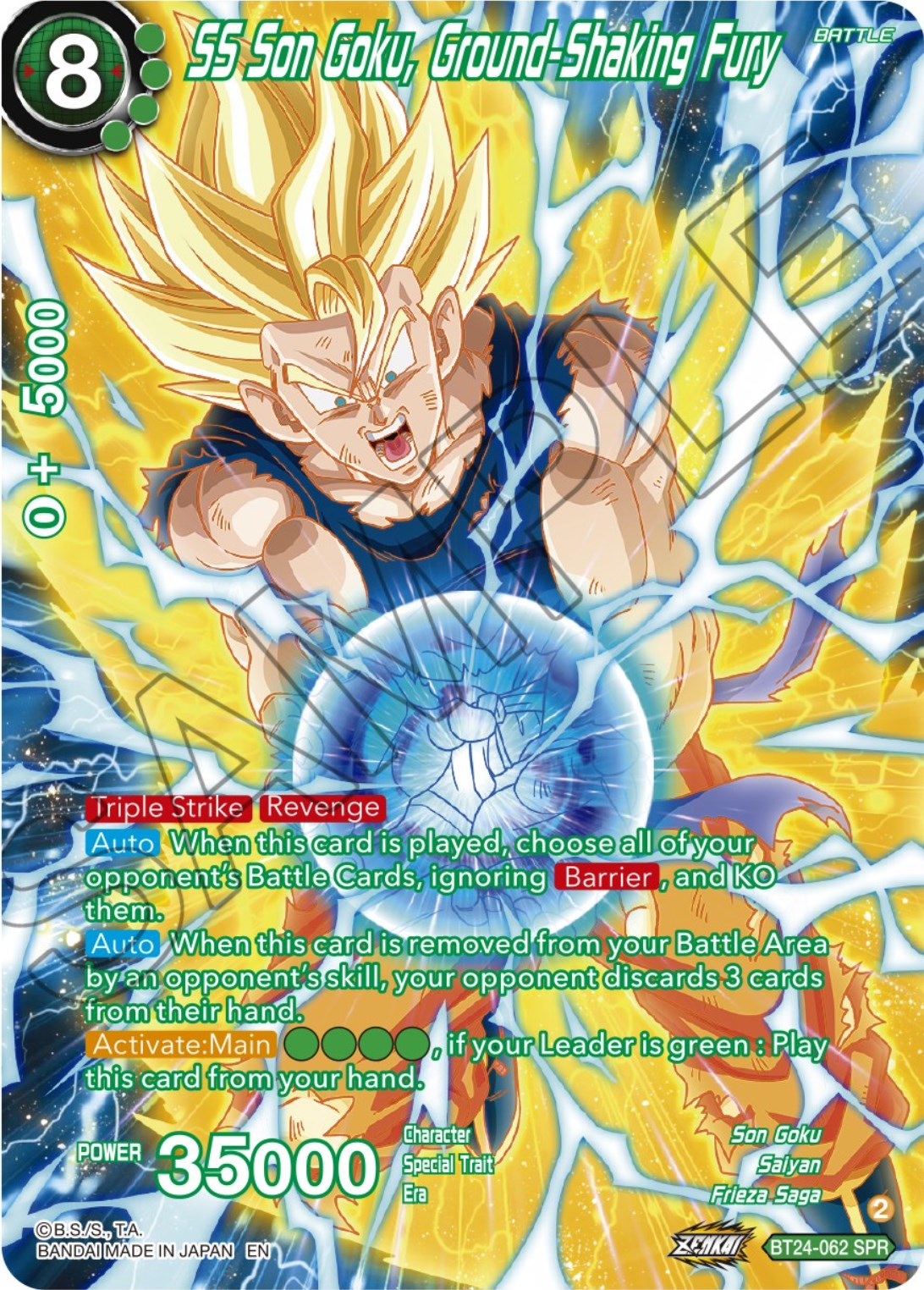 SS Son Goku, Ground-Shaking Fury (SPR) (BT24-062) [Beyond Generations] | Fandemonia Ltd