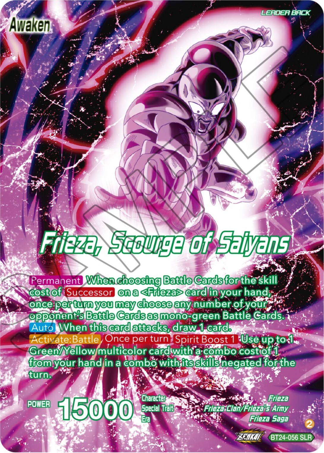 Frieza // Frieza, Scourge of Saiyans (SLR) (BT24-056) [Beyond Generations] | Fandemonia Ltd