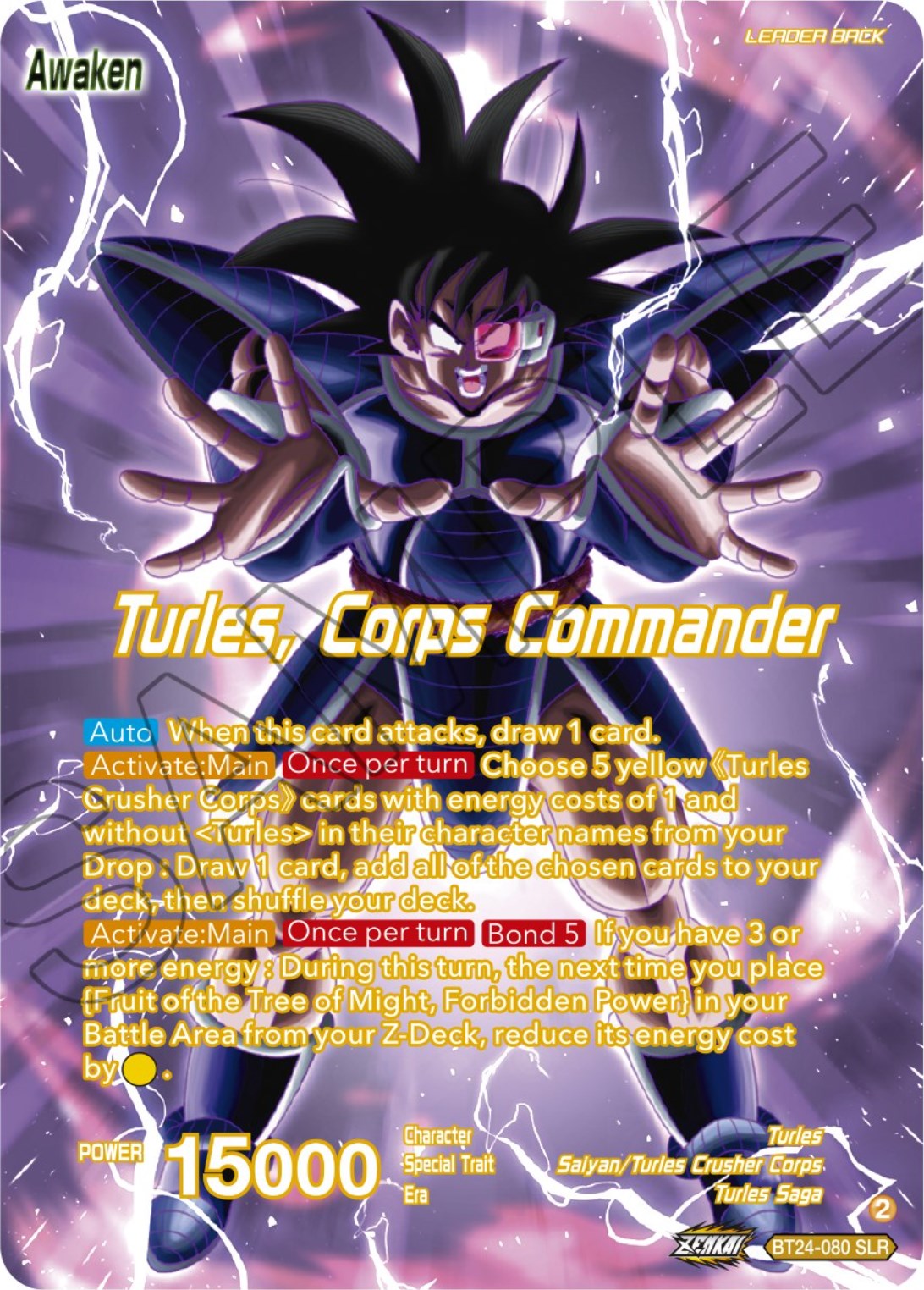 Turles // Turles, Corps Commander (SLR) (BT24-080) [Beyond Generations] | Fandemonia Ltd