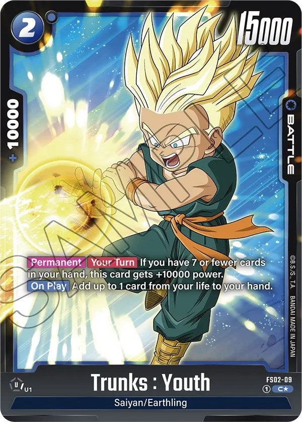 Trunks : Youth (FS02-09) (Bonus Pack Alternate Art) [Starter Deck: Vegeta] | Fandemonia Ltd