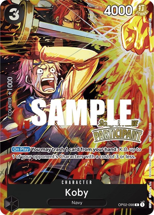 Koby (Offline Regional 2023) [Participant] [One Piece Promotion Cards] | Fandemonia Ltd