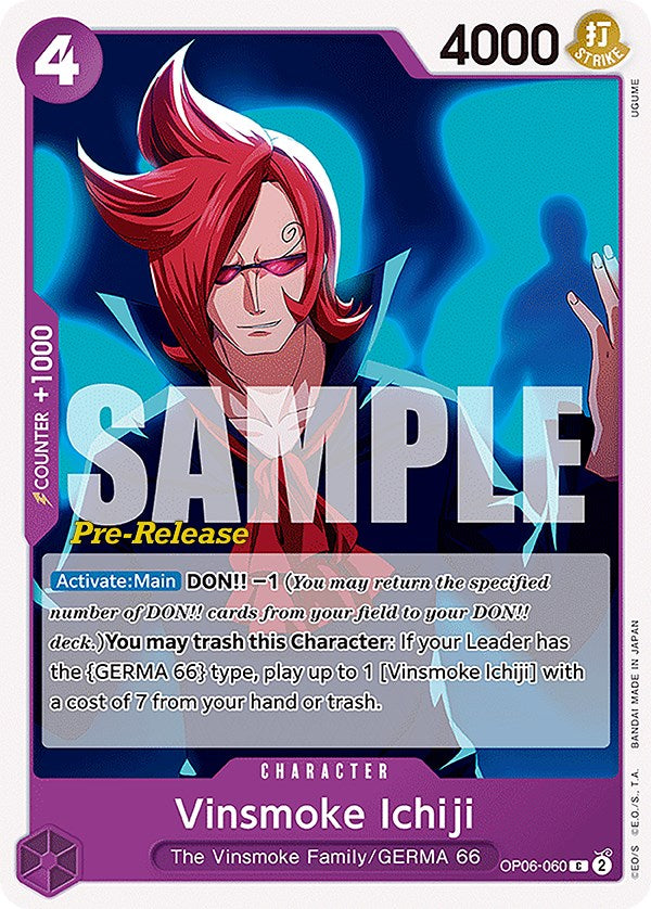 Vinsmoke Ichiji [Wings of the Captain Pre-Release Cards] | Fandemonia Ltd