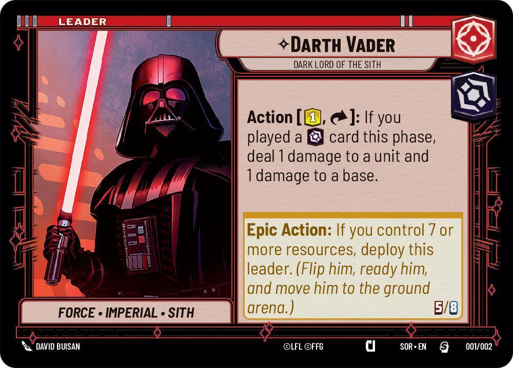 Darth Vader - Dark Lord of the Sith (001/002) (Prerelease Promo) (001/002) [Spark of Rebellion Promos] | Fandemonia Ltd