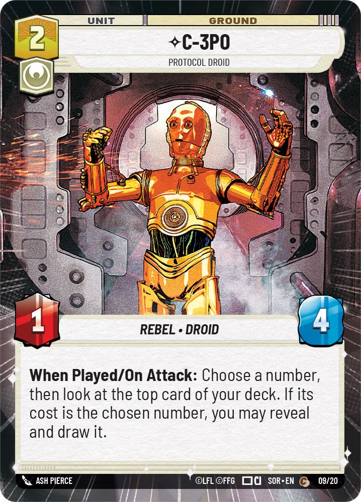 C-3PO - Protocol Droid (Hyperspace) (9/20) [Spark of Rebellion: Weekly Play] | Fandemonia Ltd