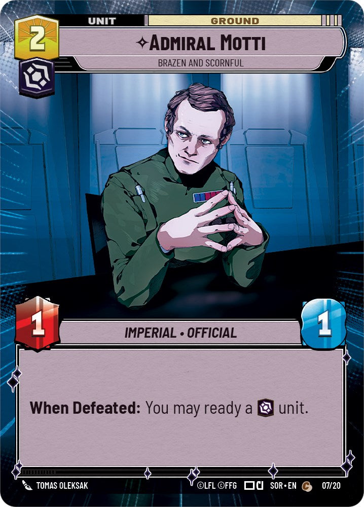 Admiral Motti - Brazen and Scornful (Hyperspace) (7/20) [Spark of Rebellion: Weekly Play] | Fandemonia Ltd