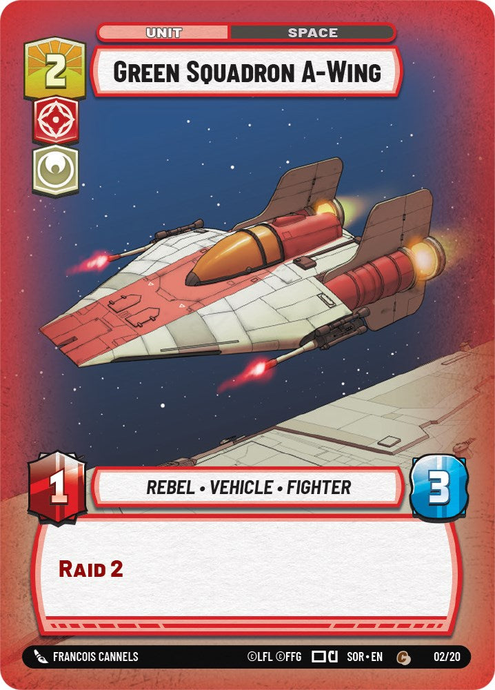 Green Squadron A-Wing (2/20) [Spark of Rebellion: Weekly Play] | Fandemonia Ltd
