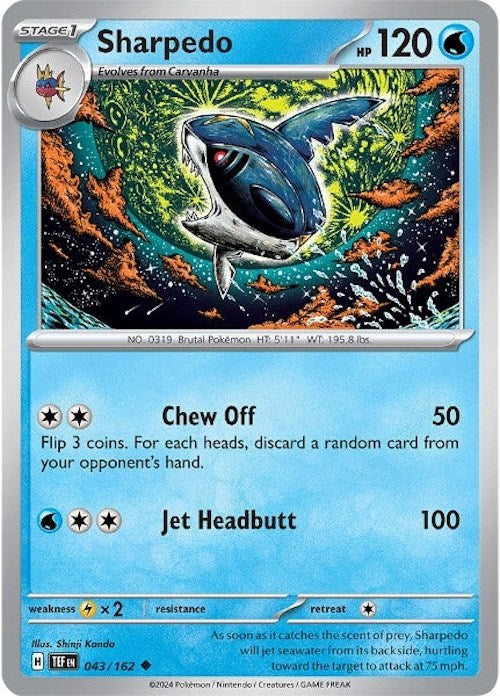 Sharpedo (043/162) [Scarlet & Violet: Temporal Forces] | Fandemonia Ltd