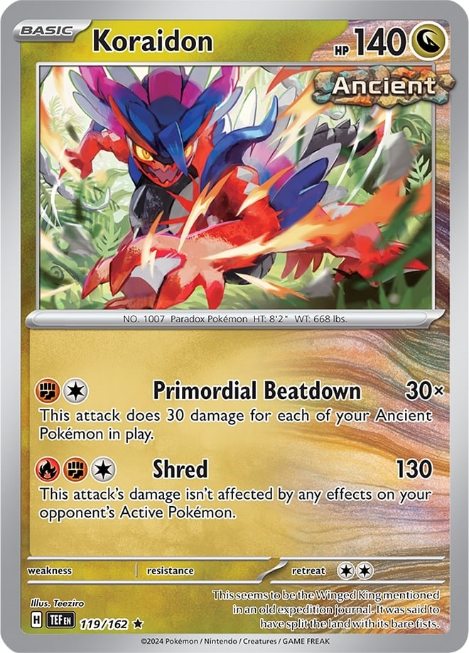 Koraidon (119/162) (Theme Deck Exclusive) [Scarlet & Violet: Temporal Forces] | Fandemonia Ltd