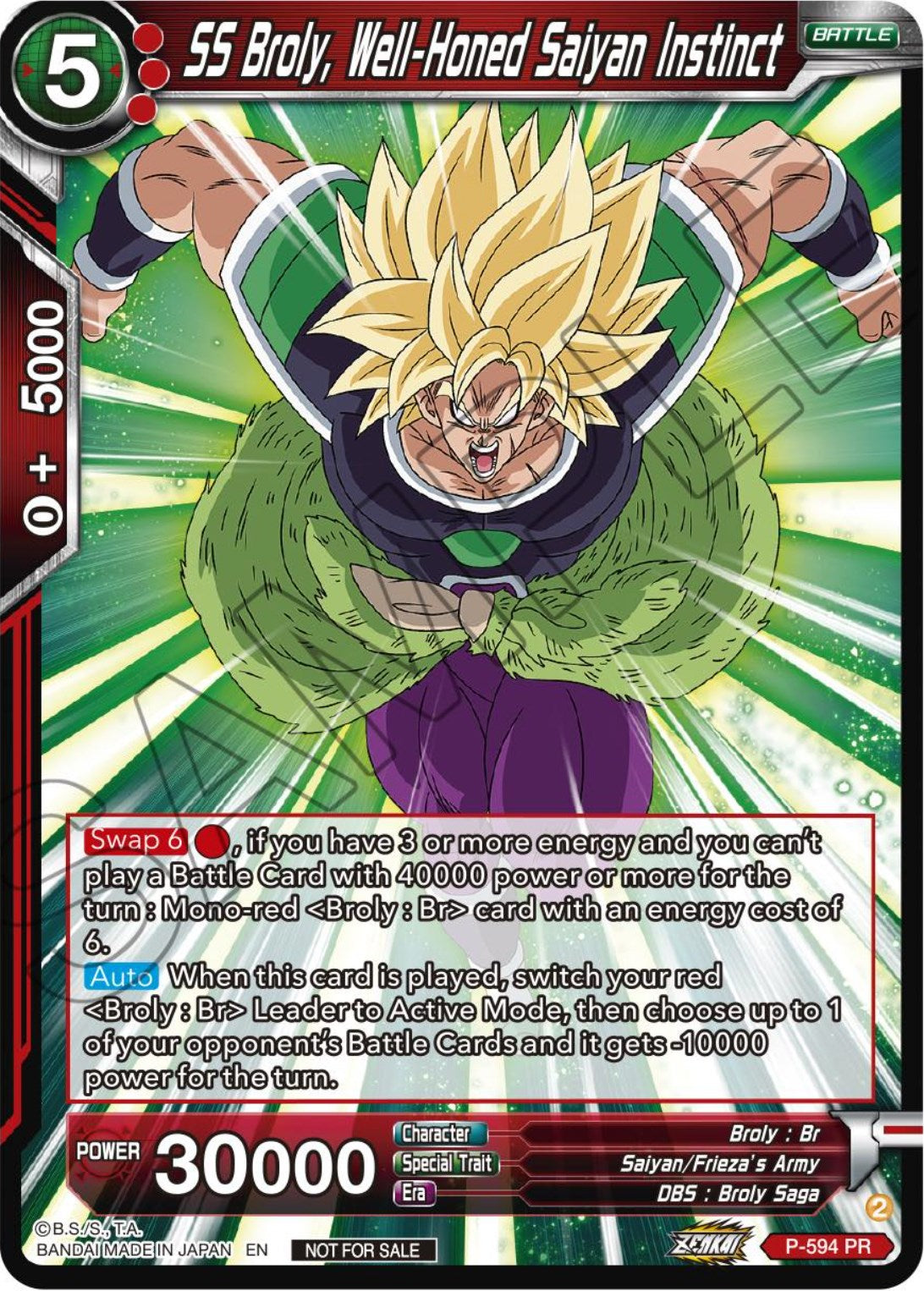 SS Broly, Well-Honed Saiyan Instinct (Deluxe Pack 2024 Vol.1) (P-594) [Promotion Cards] | Fandemonia Ltd
