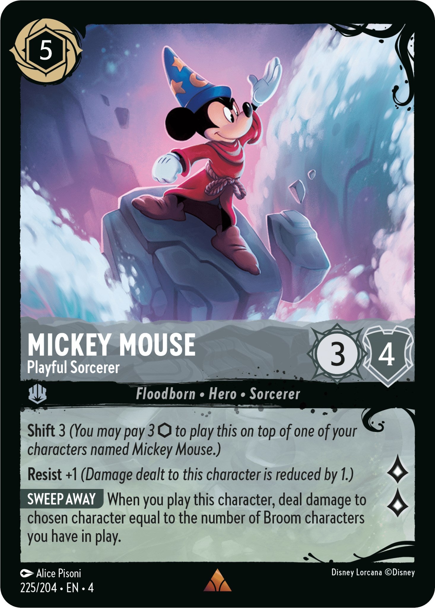 Mickey Mouse - Playful Sorcerer (225/204) (225/204) [Illumineer's Quest: Deep Trouble] | Fandemonia Ltd