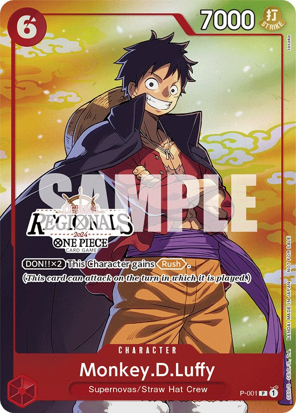 Monkey.D.Luffy (Offline Regional 2024 Vol. 2) [Participant] [One Piece Promotion Cards] | Fandemonia Ltd