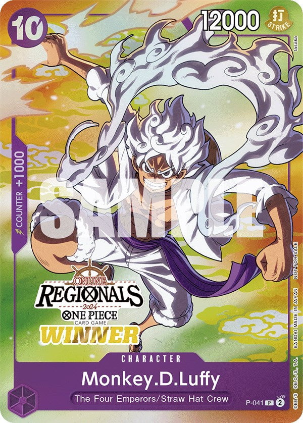 Monkey.D.Luffy (Online Regional 2024 Vol. 2) [Winner] [One Piece Promotion Cards] | Fandemonia Ltd