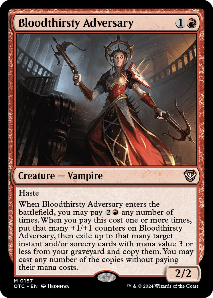 Bloodthirsty Adversary [Outlaws of Thunder Junction Commander] | Fandemonia Ltd