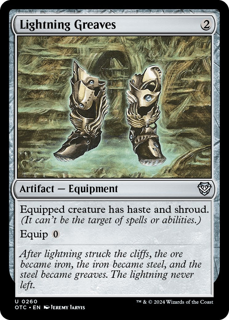 Lightning Greaves [Outlaws of Thunder Junction Commander] | Fandemonia Ltd