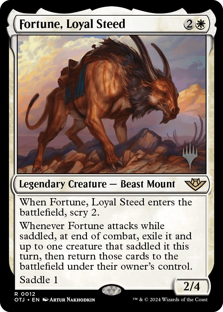 Fortune, Loyal Steed (Promo Pack) [Outlaws of Thunder Junction Promos] | Fandemonia Ltd