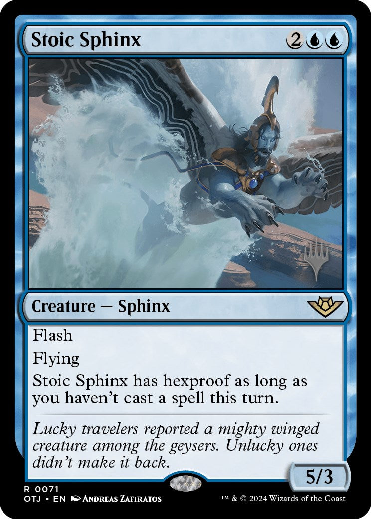 Stoic Sphinx (Promo Pack) [Outlaws of Thunder Junction Promos] | Fandemonia Ltd