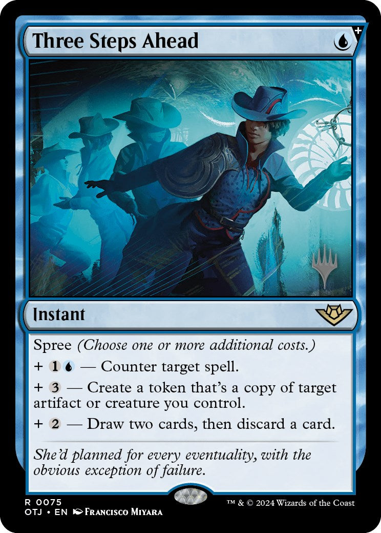 Three Steps Ahead (Promo Pack) [Outlaws of Thunder Junction Promos] | Fandemonia Ltd