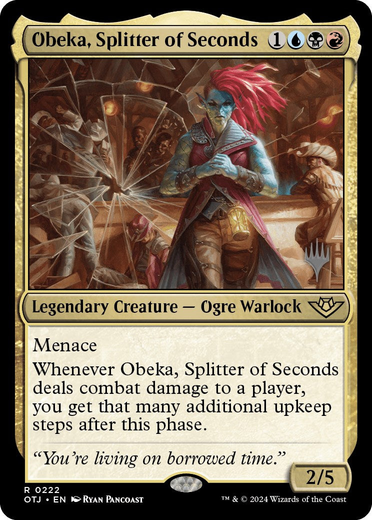 Obeka, Splitter of Seconds (Promo Pack) [Outlaws of Thunder Junction Promos] | Fandemonia Ltd