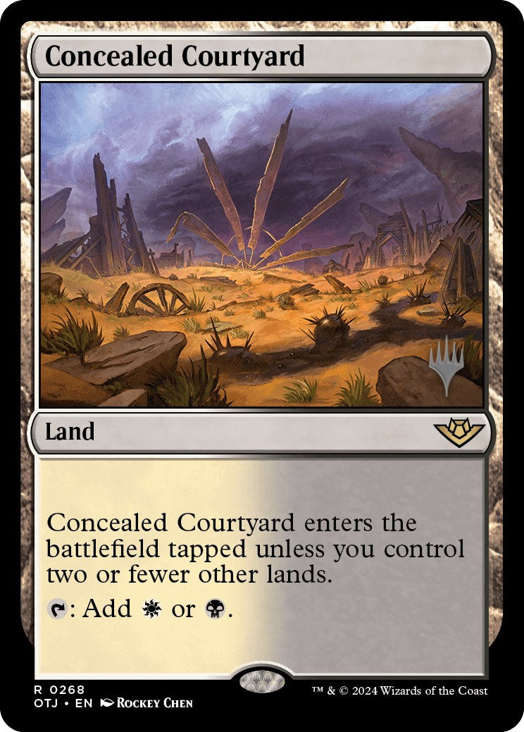 Concealed Courtyard (Promo Pack) [Outlaws of Thunder Junction Promos] | Fandemonia Ltd
