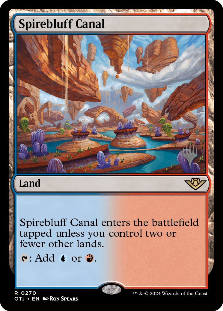 Spirebluff Canal (Promo Pack) [Outlaws of Thunder Junction Promos] | Fandemonia Ltd