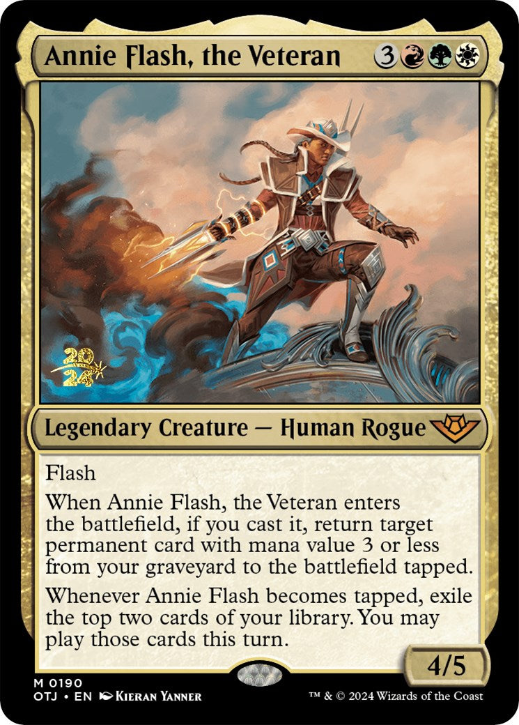 Annie Flash, the Veteran [Outlaws of Thunder Junction Prerelease Promos] | Fandemonia Ltd