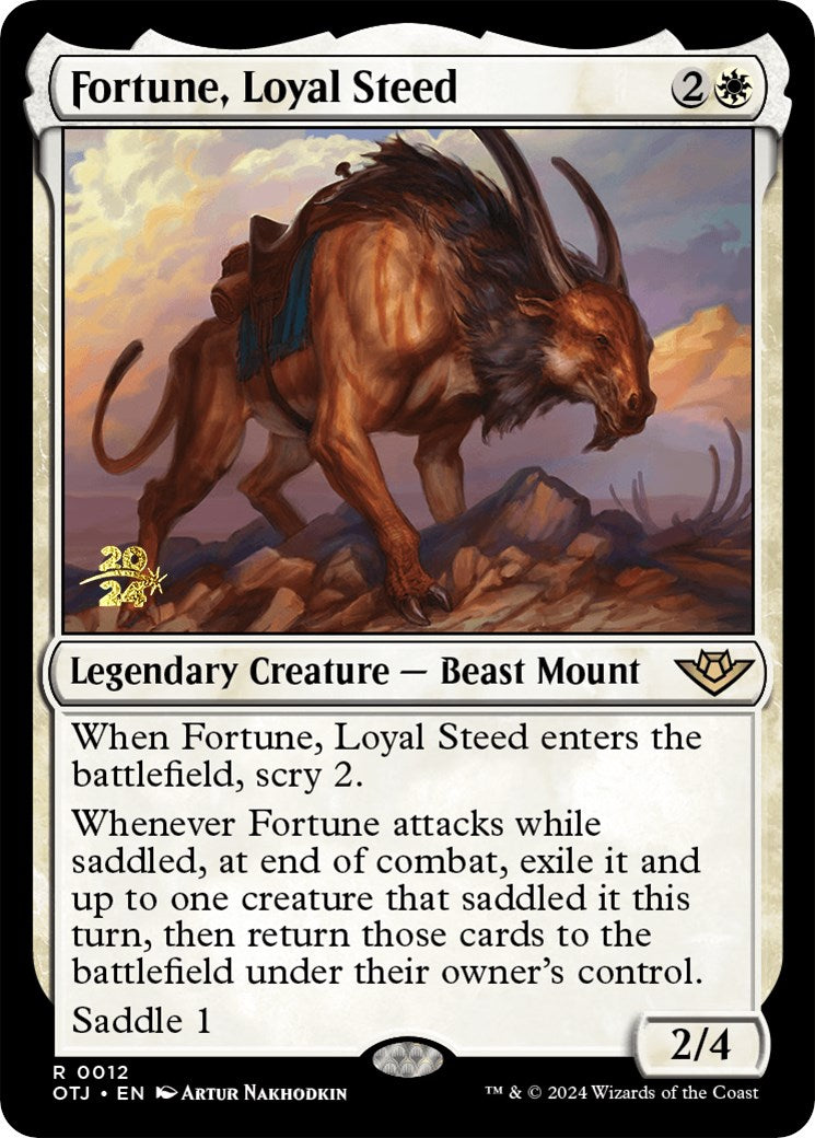 Fortune, Loyal Steed [Outlaws of Thunder Junction Prerelease Promos] | Fandemonia Ltd