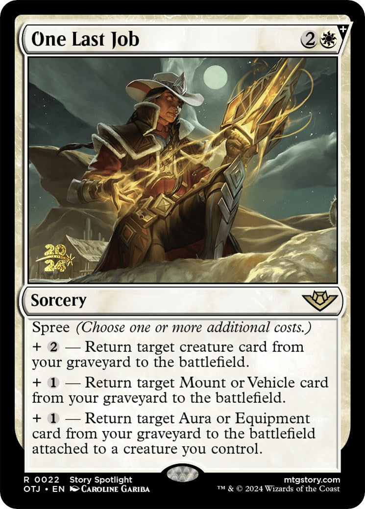 One Last Job [Outlaws of Thunder Junction Prerelease Promos] | Fandemonia Ltd
