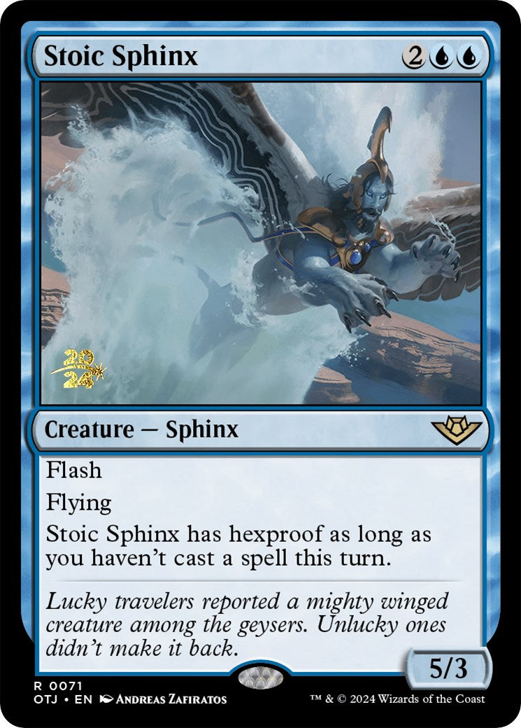 Stoic Sphinx [Outlaws of Thunder Junction Prerelease Promos] | Fandemonia Ltd