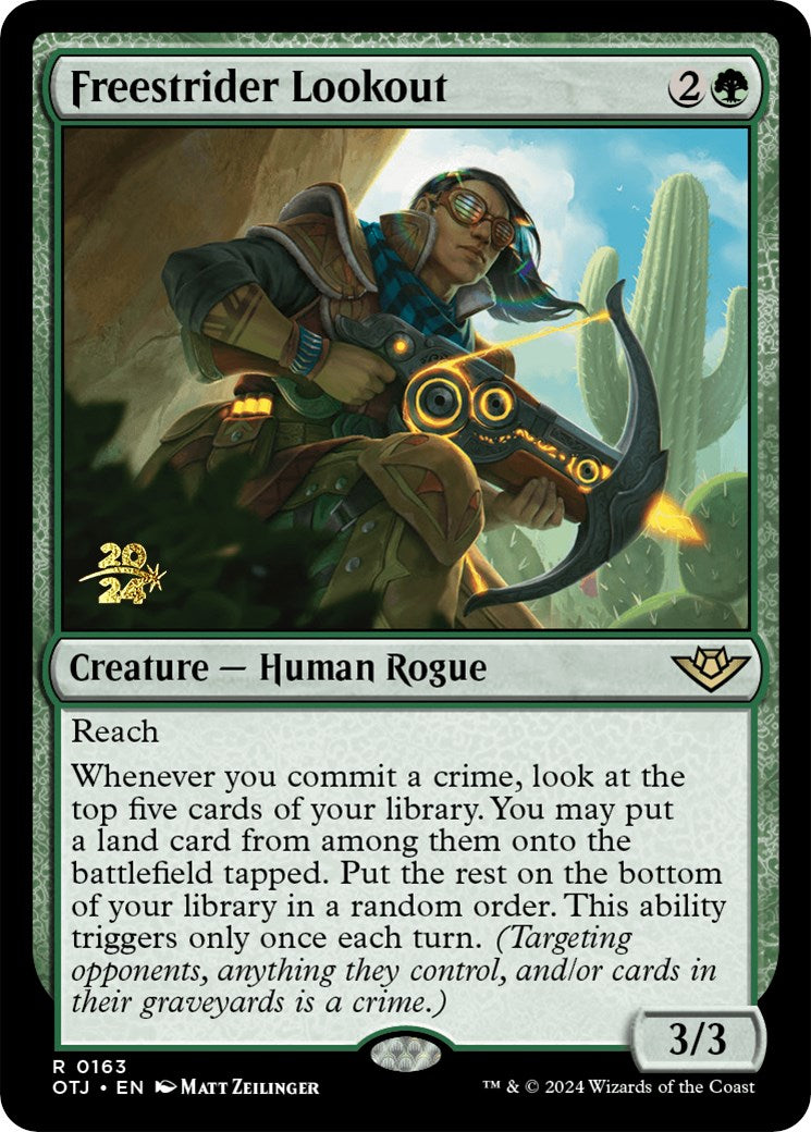 Freestrider Lookout [Outlaws of Thunder Junction Prerelease Promos] | Fandemonia Ltd