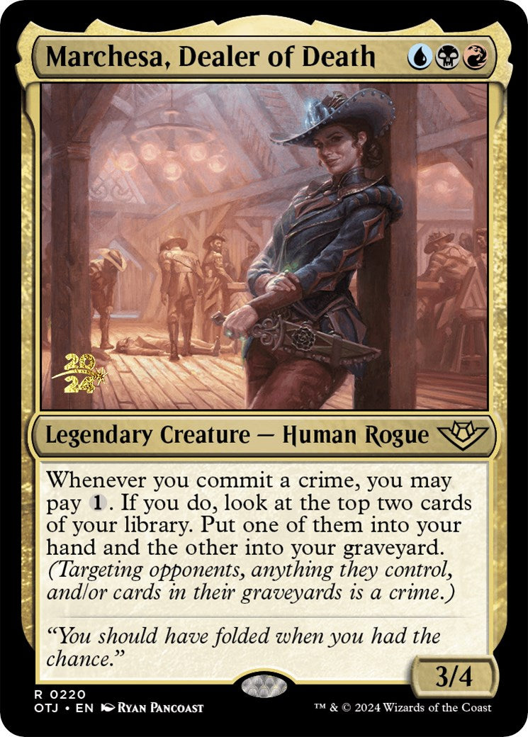 Marchesa, Dealer of Death [Outlaws of Thunder Junction Prerelease Promos] | Fandemonia Ltd