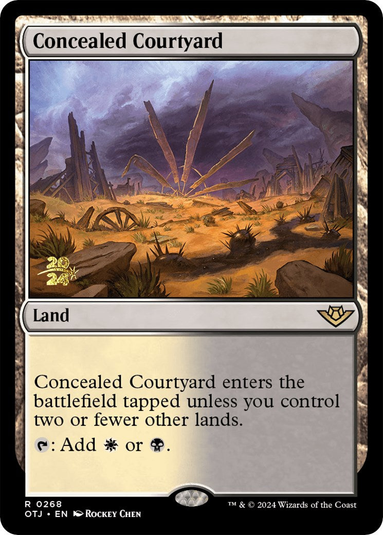 Concealed Courtyard (OTJ) [Outlaws of Thunder Junction Prerelease Promos] | Fandemonia Ltd