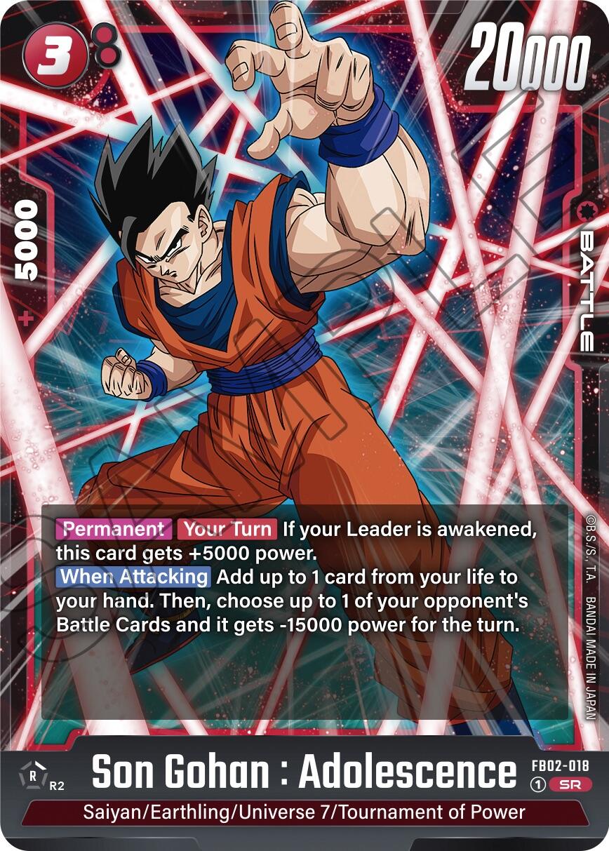 Son Gohan : Adolescence (FB02-018) [Blazing Aura] | Fandemonia Ltd