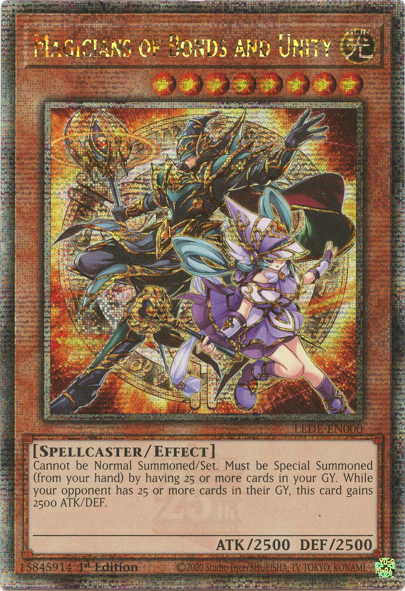 Magicians of Bonds and Unity [LEDE-EN000] Quarter Century Secret Rare | Fandemonia Ltd