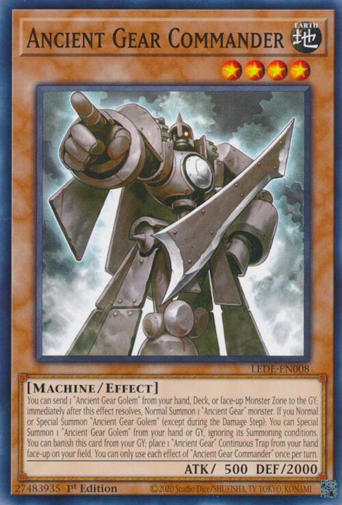 Ancient Gear Commander [LEDE-EN008] Common | Fandemonia Ltd