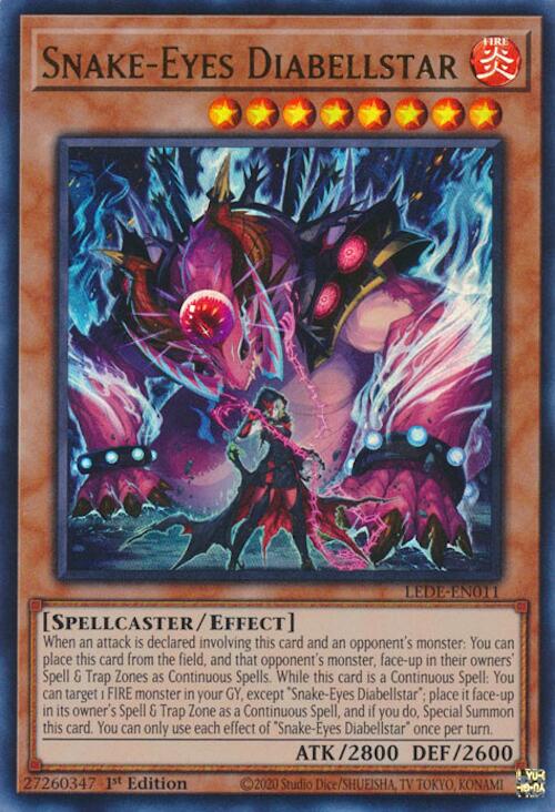 Snake-Eyes Diabellstar [LEDE-EN011] Ultra Rare | Fandemonia Ltd