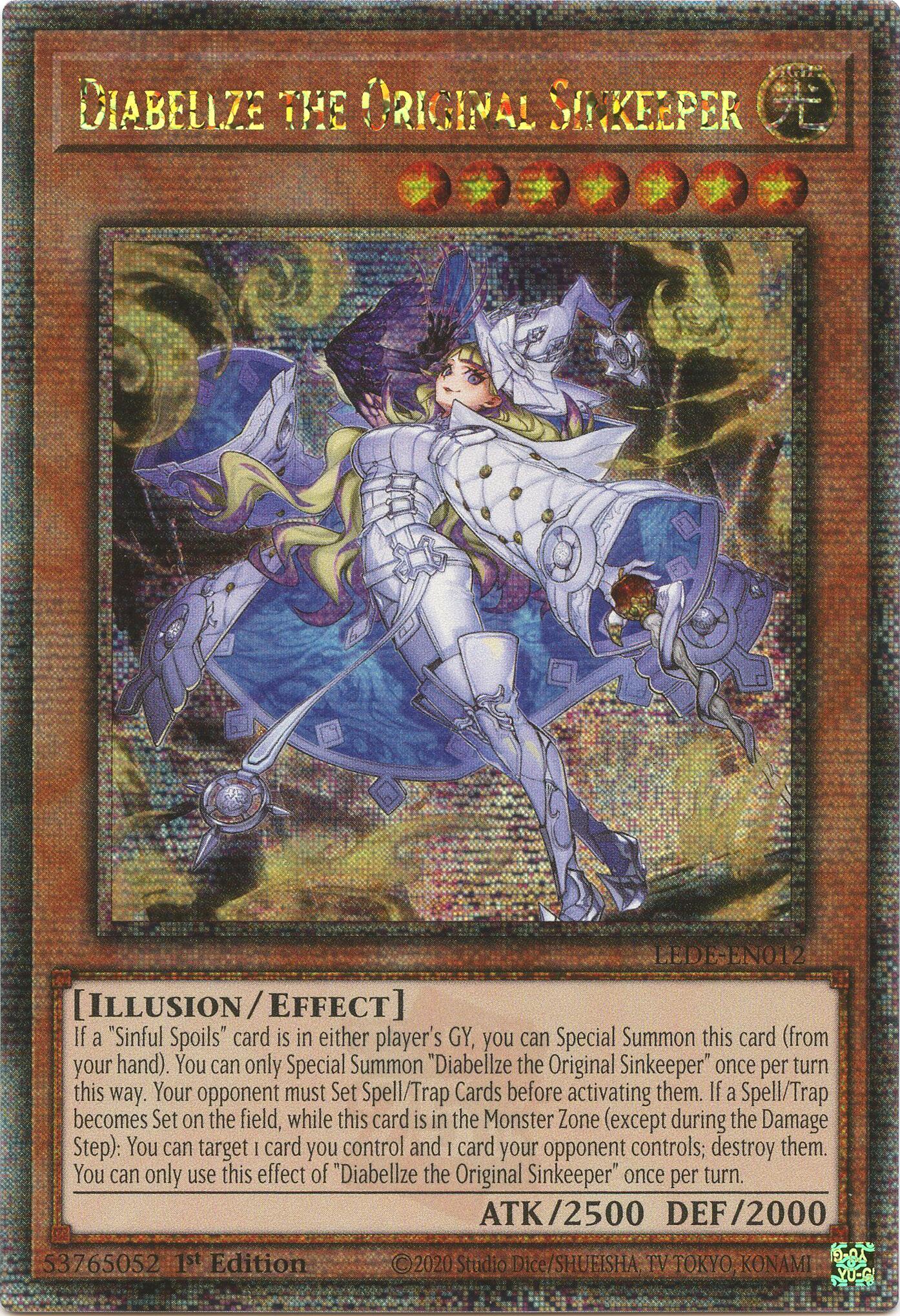 Diabellze the Original Sinkeeper [LEDE-EN012] Quarter Century Secret Rare | Fandemonia Ltd