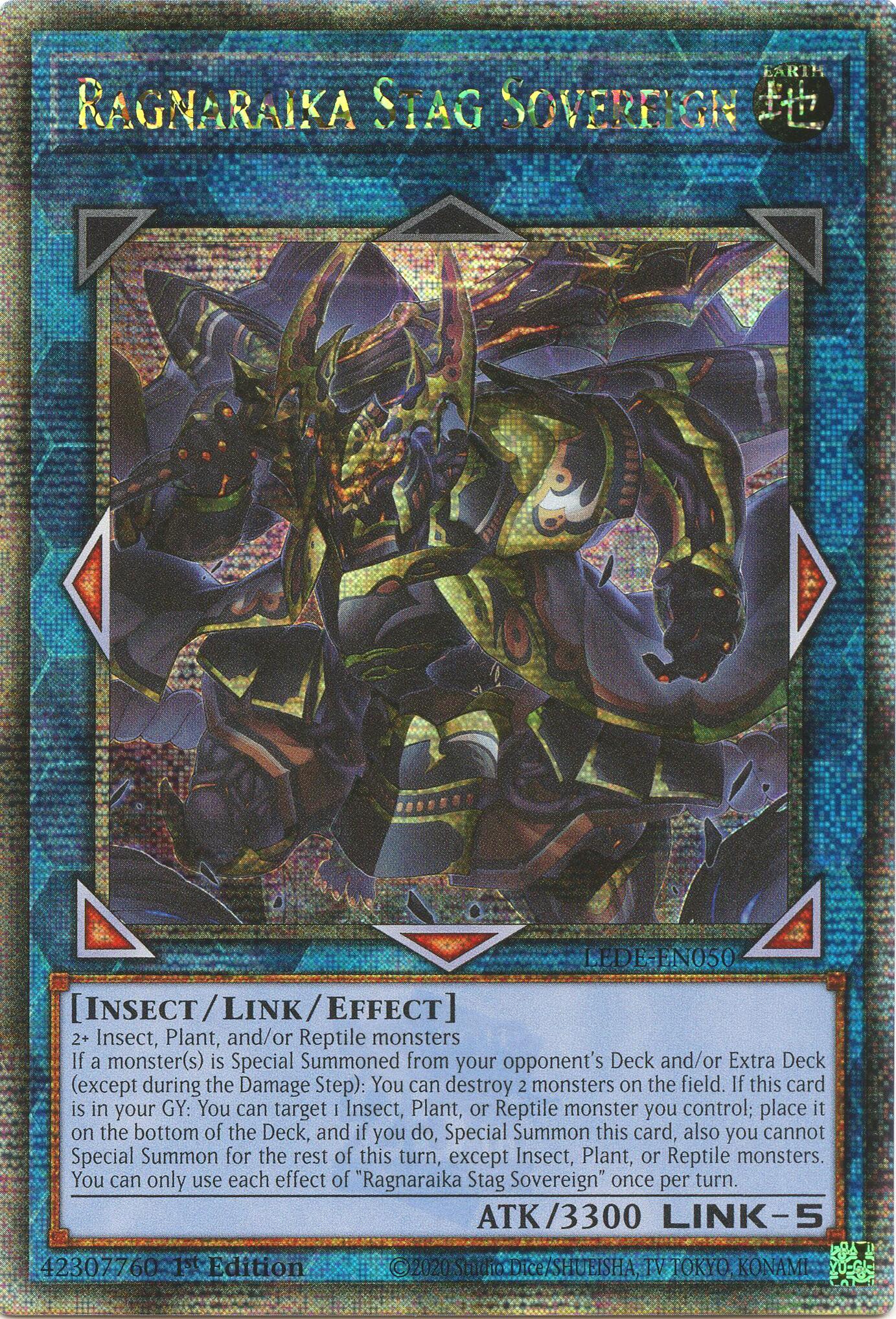 Ragnaraika Stag Sovereign (Quarter Century Secret Rare) [LEDE-EN050] Quarter Century Secret Rare | Fandemonia Ltd